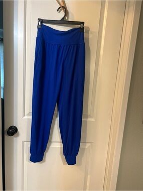 High-Waist Royal Blue Jogger Pants
